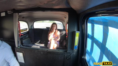 The lustful cutie wanted to publicly get juicy sperm and a big cock of a taxi driver.