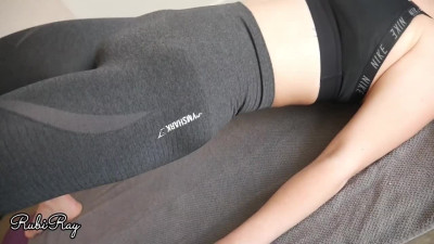 Yoga is so sexy, so my pussy needs a dick and cum on my pants