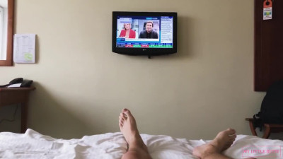 Russian roommate urgently needed to make a call, but she confused the phone with the dick