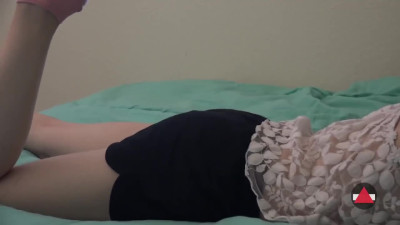 Teen cums multiple times during intense fuck in prone bone pose