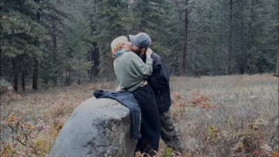 Forest Rock Fucking - Milf gets creamed in the outdoors.