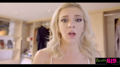 Pretty Slim Blonde Hottie Got Obsessed With Her Step-bro's Big Dick