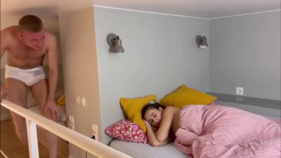 Bestowed His Brunette Pregnant Roommate With a Hot Ass-fuck And Triple Anal Creampie