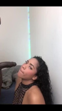 Ebony first got a cumshot on her face and then bbc creampie in doggy style