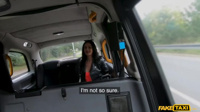 Hot Slim Sexy Brunette Gets Into the Fake Taxi Aiming To Fuck With the Big-dick Driver