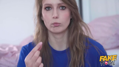 Cute Swedish bitch excites her muscular roommate for hard sex with her.