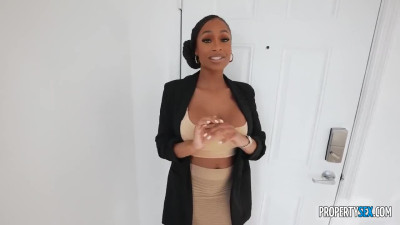 Big tits ebony loves to fuck her white boyfriend