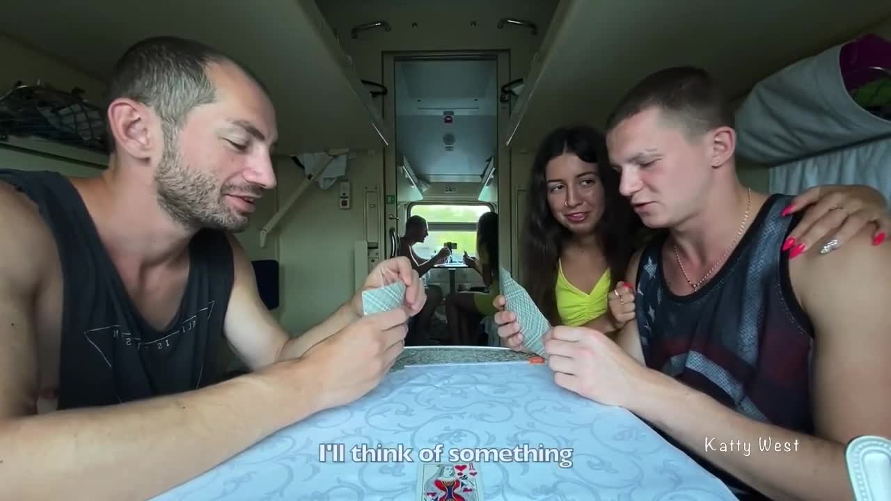 Watch Russian cuckold lost at cards and now he will have to lick cum from his wife's pussy on the train Full. Duration: 17:25 | ePornBabe.