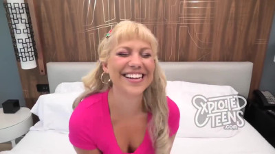She is a blonde 19 yr old that sucks a fat cock POV style
