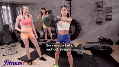 Lesbian workout with Czech girls Rika Fane, Sereyna Gomez and Stacy Cruz