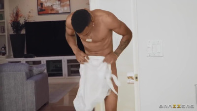 Fella caught naked during family party! Girl shares BBC with her stepmom