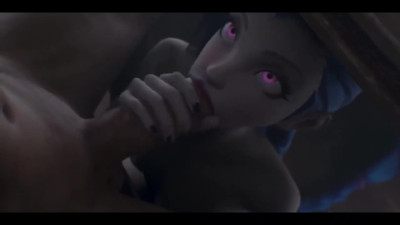 3D Jinx tries as many tricks in wild fucking as possible - Compilation