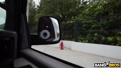 Sandy Love jumps on a dick in the car