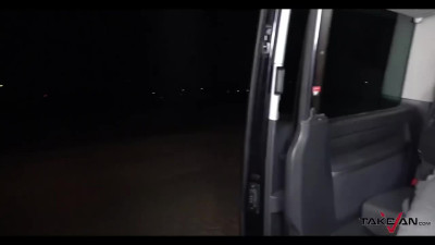 Picked up a horny Asian on a street and quickie fucked her in a Van!