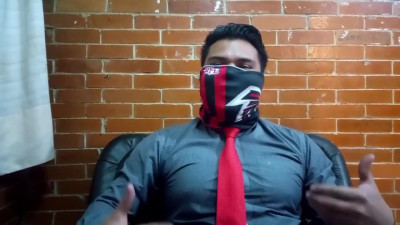 Horny dude reacts to a fat-ass chick getting rammed from behind
