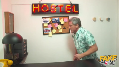 Babe with gravity powers getting fucked by the hostel keeper.