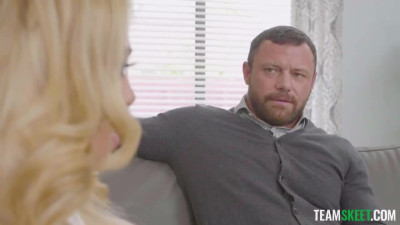 Vivianne De Silva and Freya Von Doom are caught by their stepfather during sex