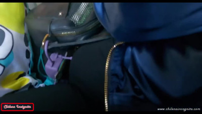 Cute teen gives blowjob right in the bus