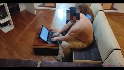 Guy pounds stepsister-in-law while her husband works