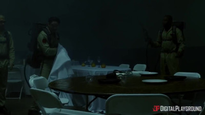 Ghost busters ruined a MILF's wedding to fuck her and banish all poltergeists