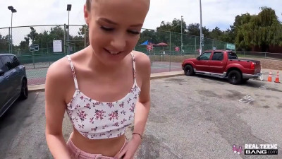 Teen sucked dick on the playground and went to the man's house because he promised her candy