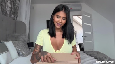 My lesbian friend joined me while testing new toys on webcam