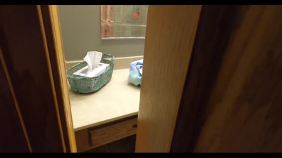 Stepfather watches me taking a shower