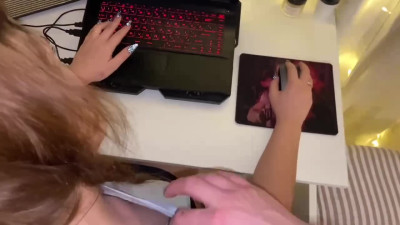 Offered a Petite Busty Nerdy College-girl With Braids Something More Interesting Than Video-games