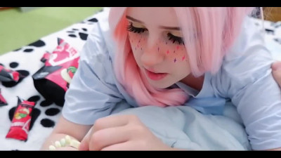 My Tiny Pink-hair Princess-girl Wanted To Play With My Dick And Get Cream In Her Asshole