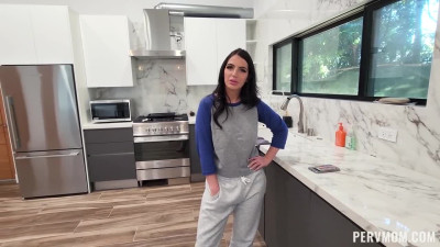 Made My Sexy Brunette Step-mom Forget About My School Problems By Giving Her My Cock