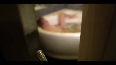 My stepbrother caught me masturbating and fucked in the jacuzzi