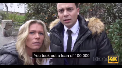 Debt collector came for the money but got three pussys instead