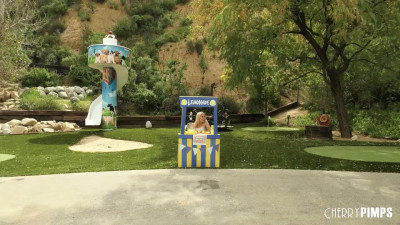 This blonde has not only sweet lemonade, but also pussy