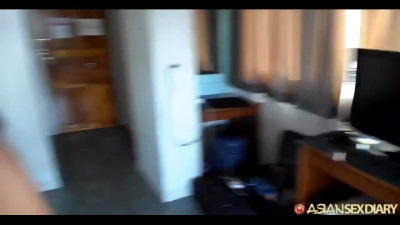 Flat chested Pinay girl gets her pussy licked and fucked