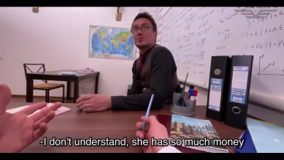 Naughty teen is punished by the school principal for being such a slut