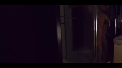 Peeping boyfriend puts a cumshot on his girlfriend when she caught him