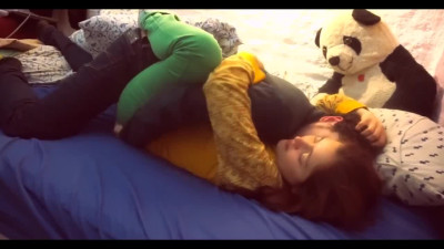 Panda teddy bear witnessed my first sex with best friend from school
