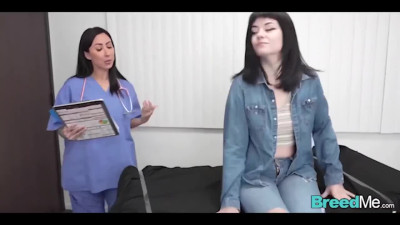 Teen Lily Lane creampied by the doctor in the hospital while nurse watches