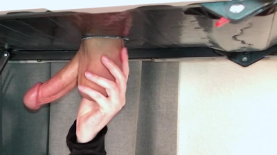 Wife loves warm milk on her tits so she works hard under the table