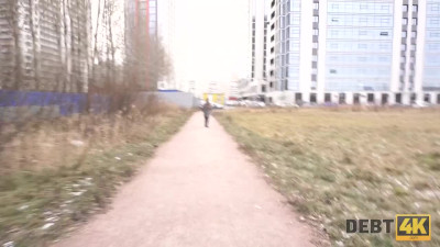 Sweet Russian beauty was punished by a collector for non-payment of debts.