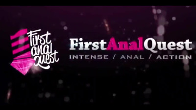 Petite cutie Eva Barbie and her first anal quest with big cock guy