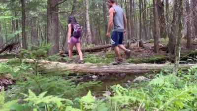 We found the perfect place to fuck and it's a beautiful waterfall