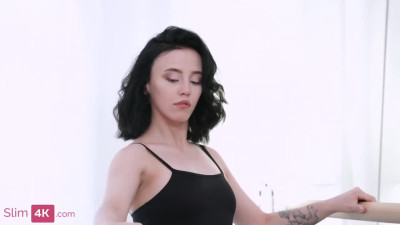 Teen brunette will become prima ballerina if she has sex with her coach and makes him cum