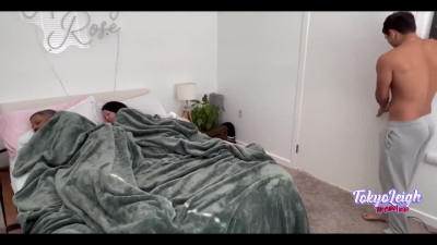 Black cock husband woke up when a thick asian wife cheated on him with his best friend