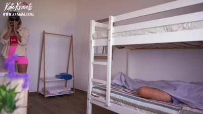 Kate Kravets picks the wrong hostel and pays the prive with her pussy