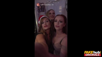 New Year's party quickly turned into a sex show of two perverted teens