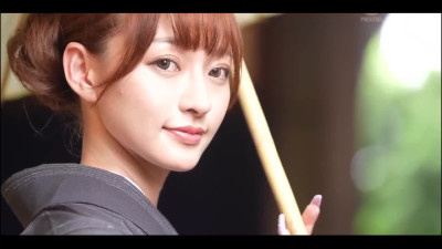 Beautiful geisha in see through kimono Ya Rukawa serves her first client