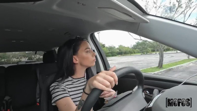 Gianna Ivy craves for a cock right in the car - Mofos