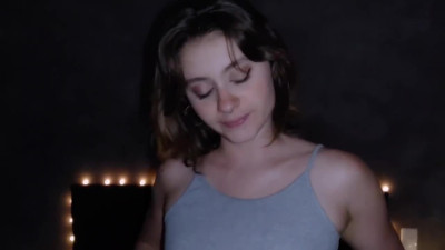 Sensual brunette teen wants to have sex in a dark room