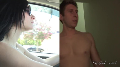 Rough stepbrother made the brunette scream with his big dick in her lustful hole